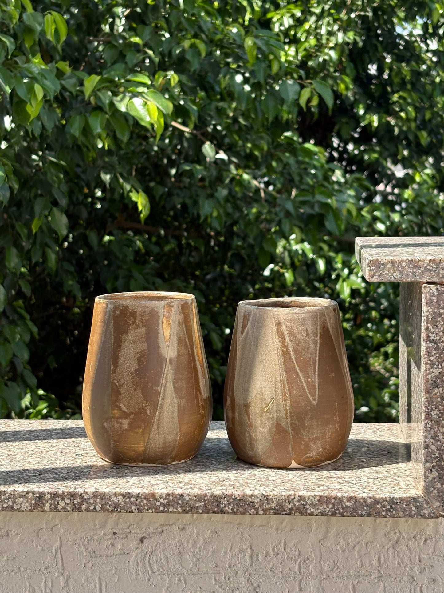 Stonewashed Abstract decor vases