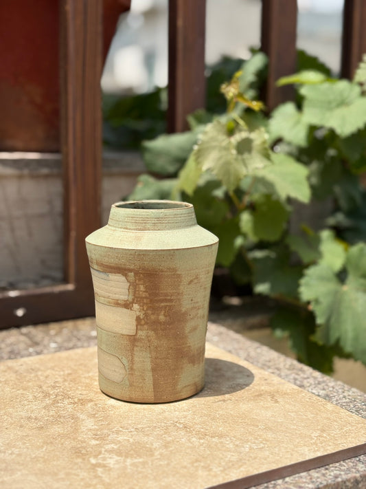 Stonewashed Green Vase