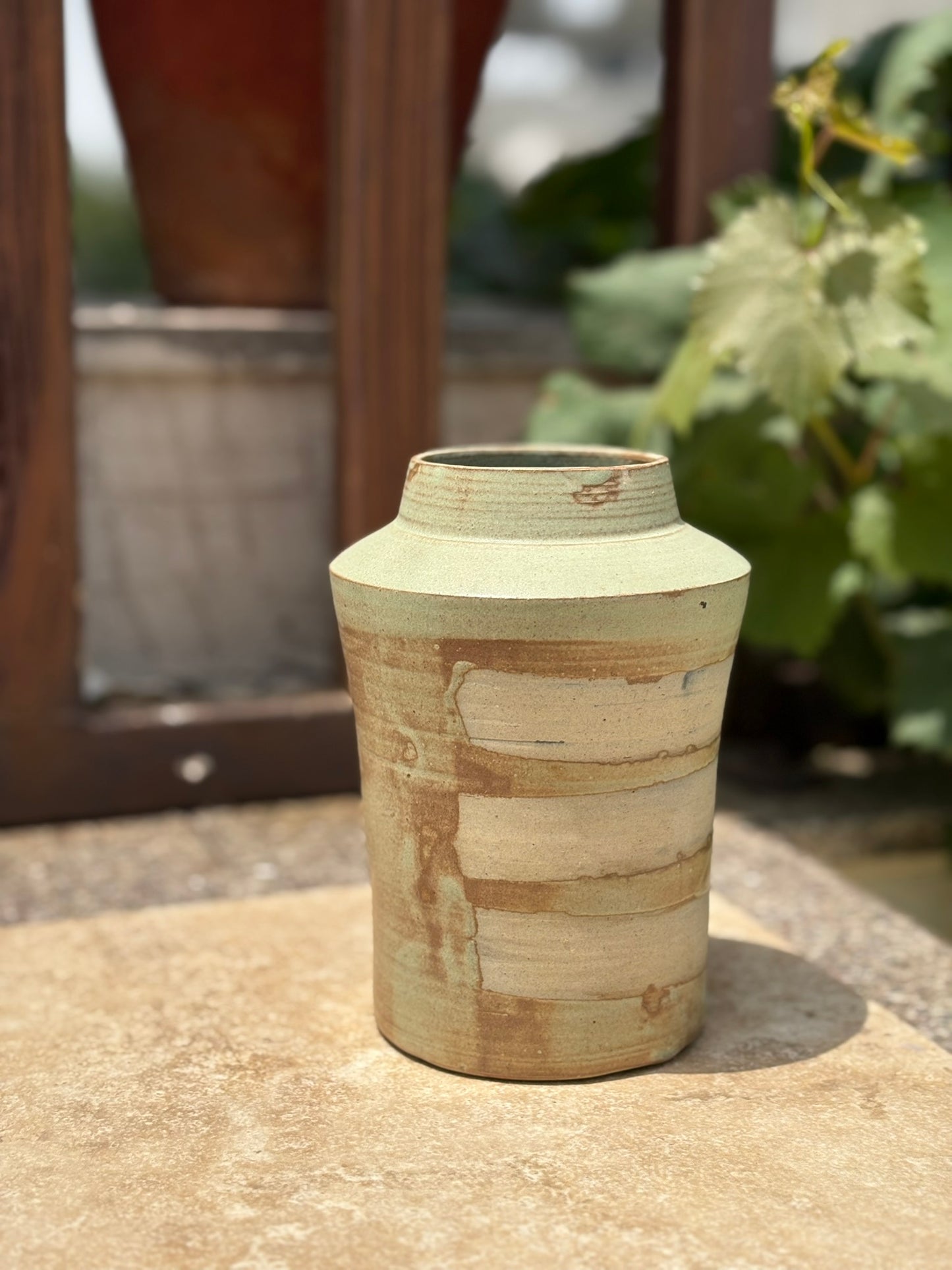 Stonewashed Green Vase