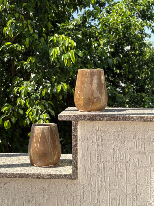 Stonewashed Abstract decor vases