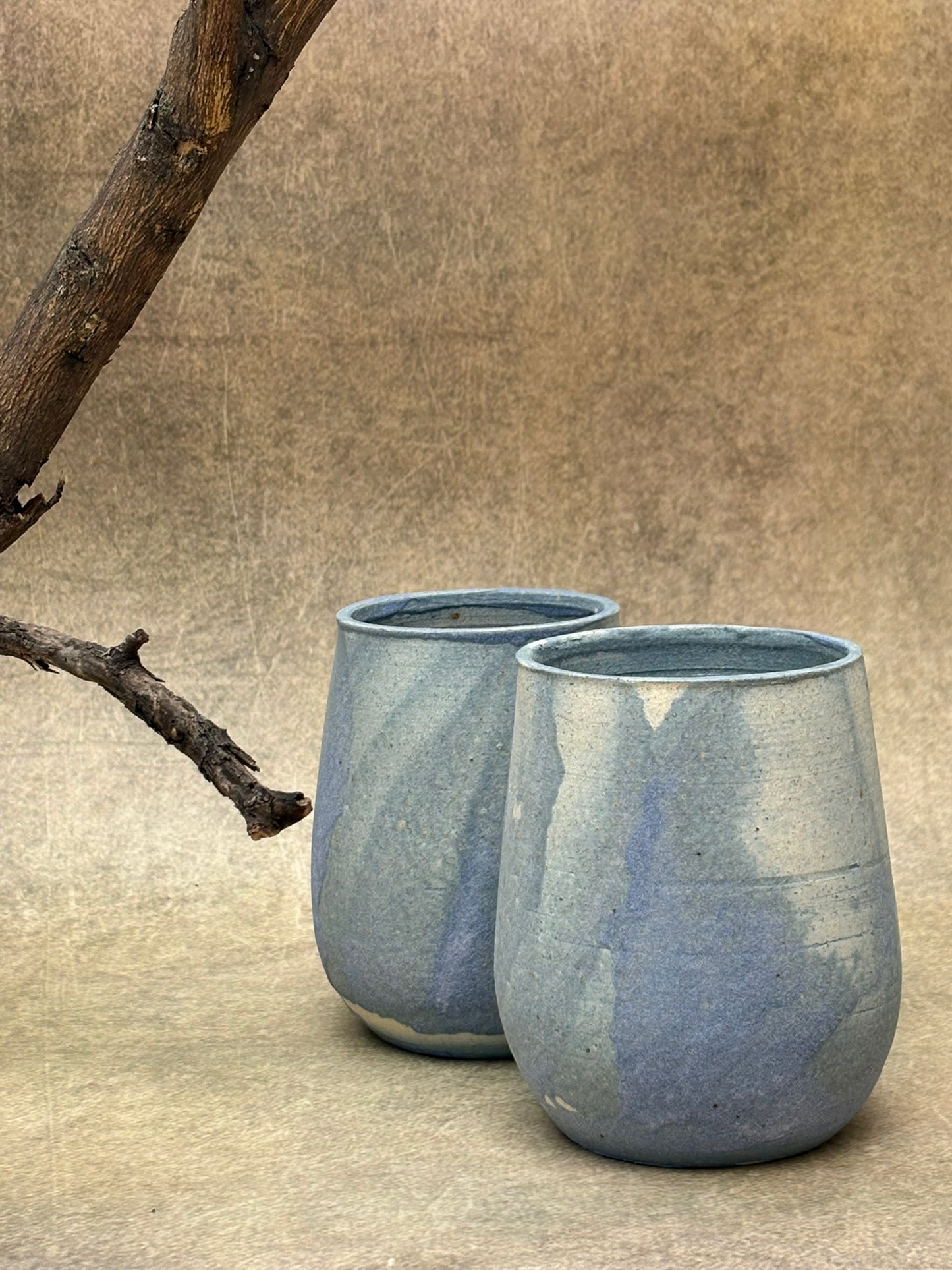 Rustic wave Vase - Set of 2