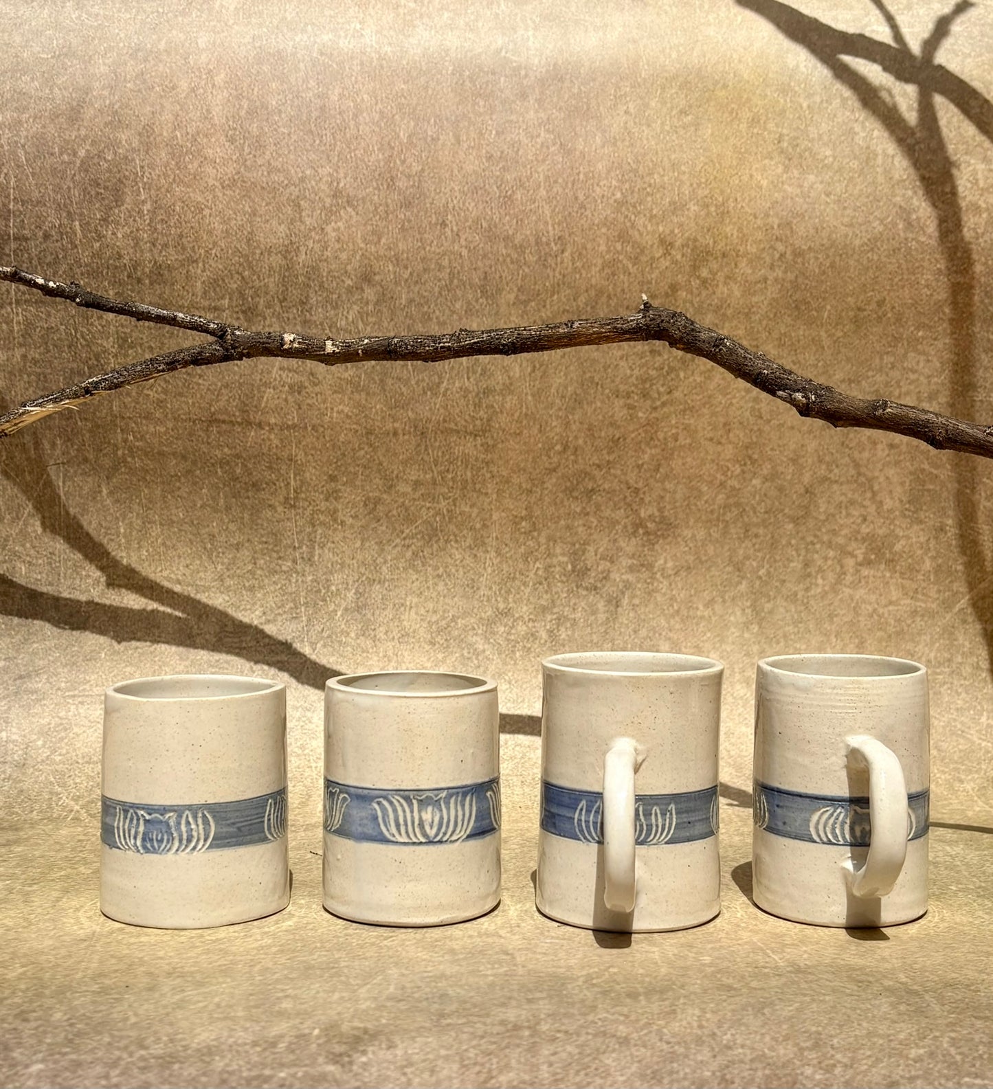 Lotus Blue Mugs
