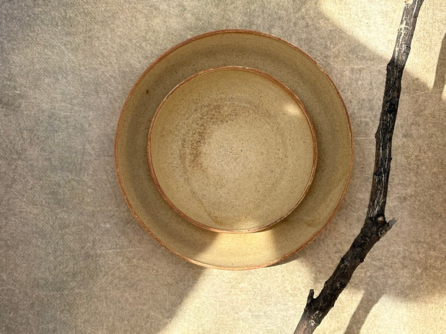 Earthy Beige Serving Bowl Set