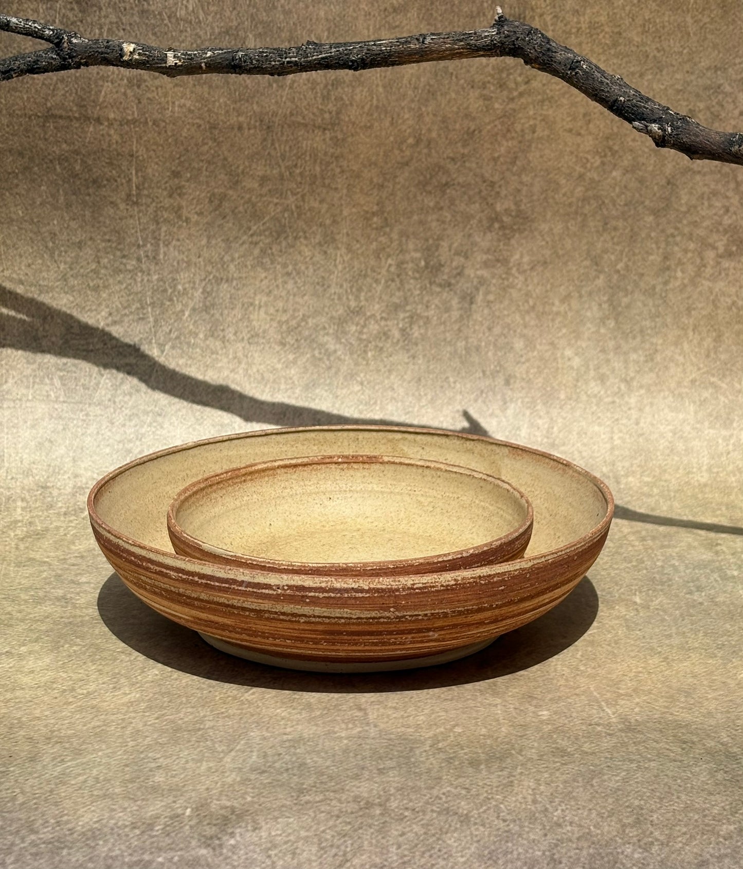 Earthy Beige Serving Bowl Set
