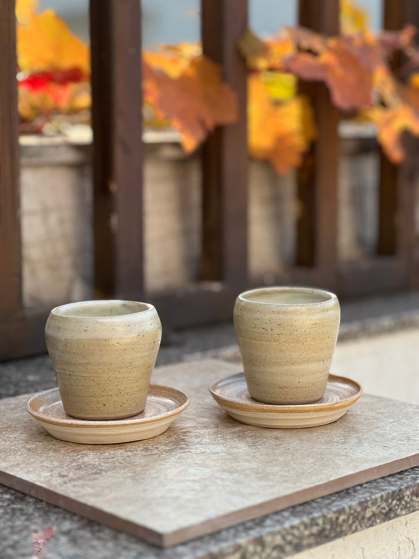 Espresso cup with saucer - Beige