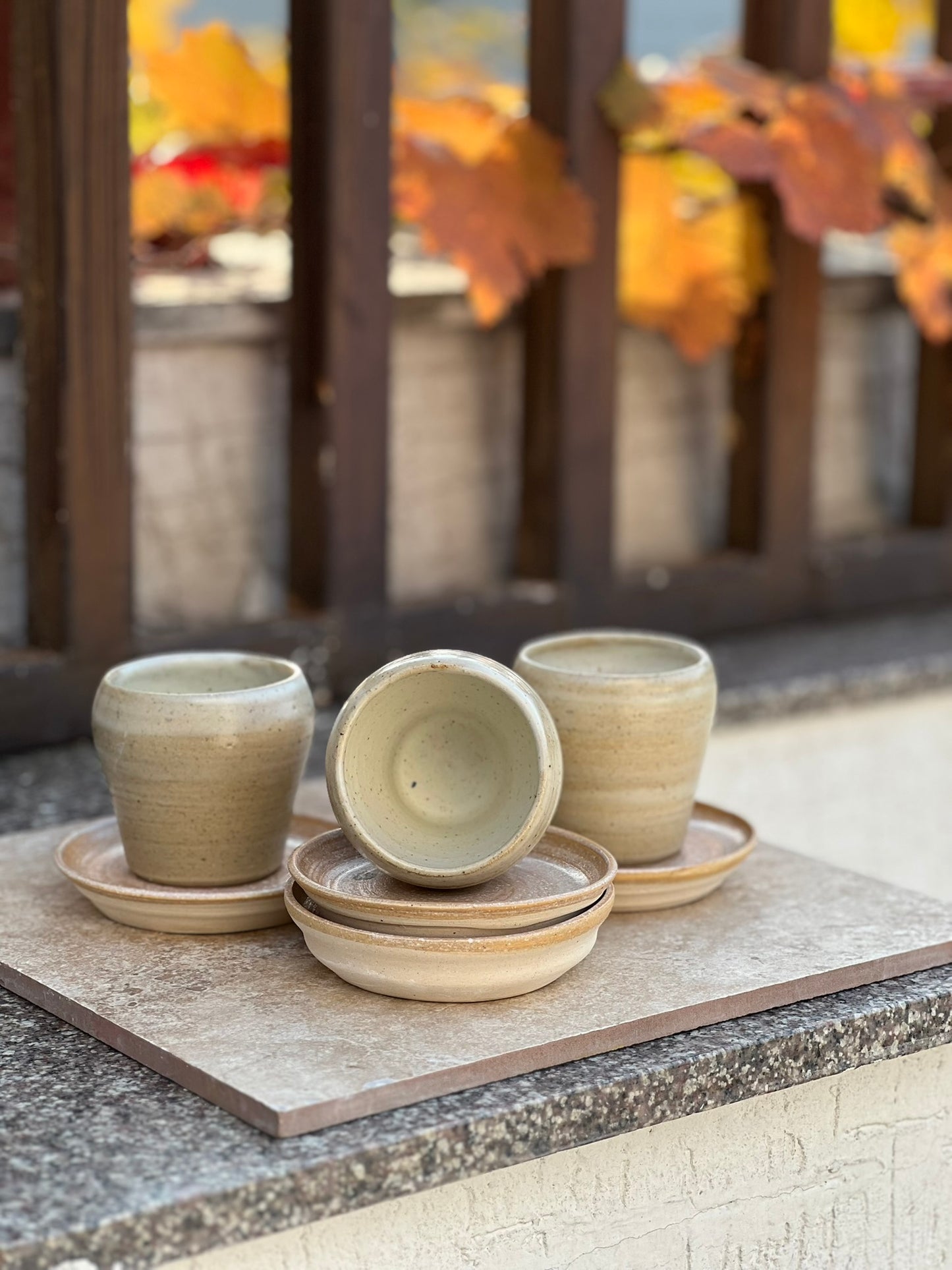 Espresso cup with saucer - Beige